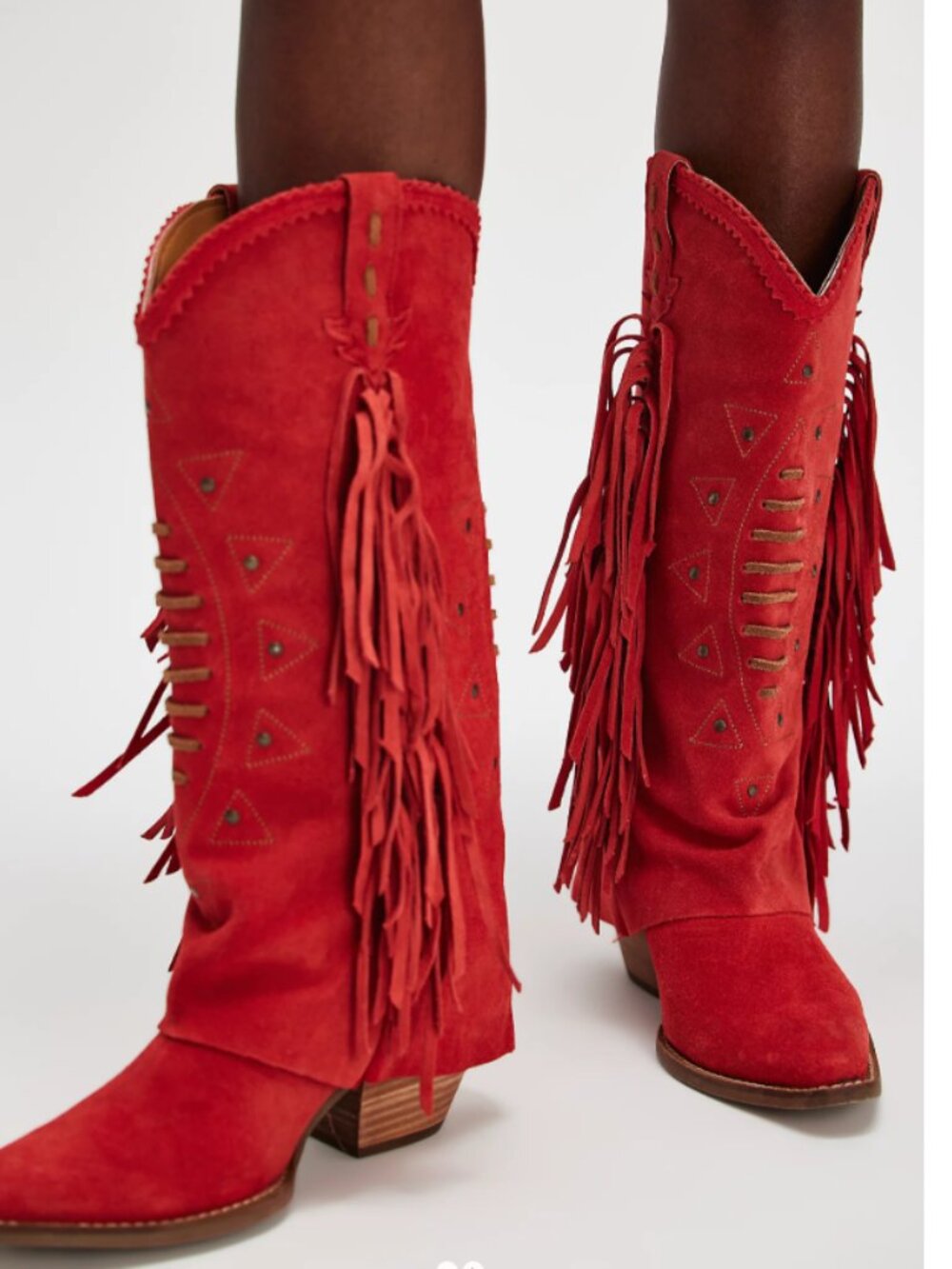 DINGO Suede Spirit Trail Fringe Boots 10T5269 NEW in box Made In Mexico - Picture 3 of 13